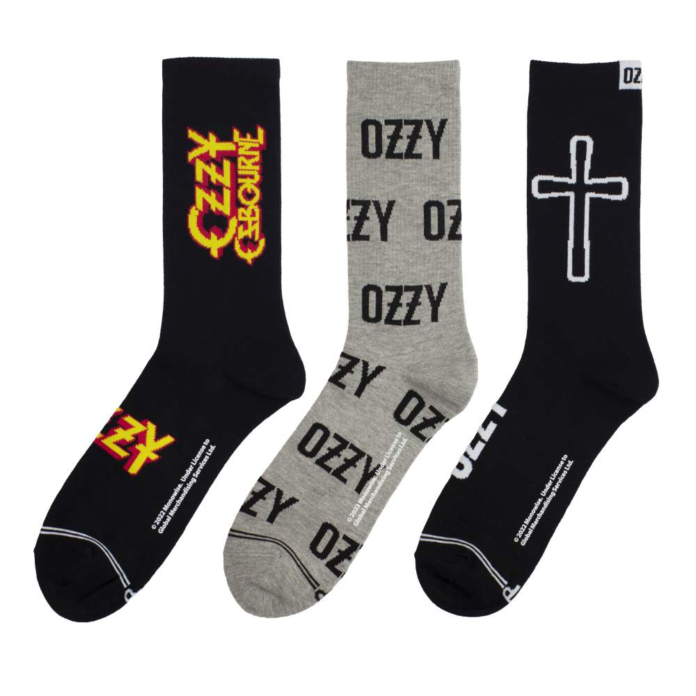 Ozzy Osbourne - Volume Crew Sokken - Zwart/Grijs